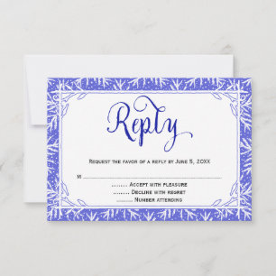 Tarjeta de respuesta de boda cristiana copos de ni