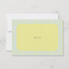 Tarjeta de respuesta de boda de acuarela pastel az