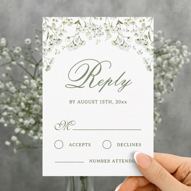 Tarjeta de respuesta de boda de aliento de bebé (Subido por el creador)