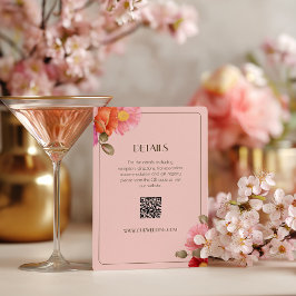 Tarjeta de respuesta de boda de amapola acuarela r