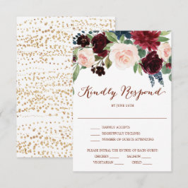 Tarjeta de respuesta de boda de calabaza de otoño
