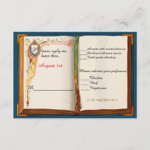 Tarjeta de respuesta de Boda de cuento de hadas