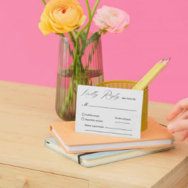 Tarjeta de Respuesta de Boda de Elegancia Moderna