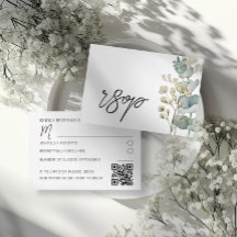 Tarjeta de respuesta de boda de eucalipto botánico