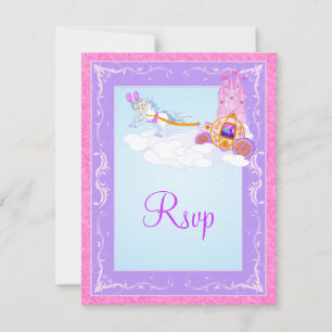 Tarjeta de Respuesta de Boda de Fantasía Rosa y Mo