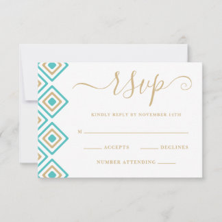 Tarjeta de respuesta de Boda de Fiesta Rusa Diaman