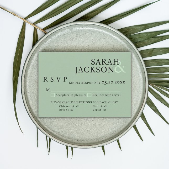 Tarjeta de respuesta de Boda de fuente simple de c (Subido por el creador)