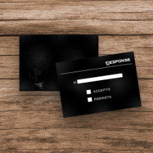 Tarjeta de respuesta de Boda de Gótico occidental