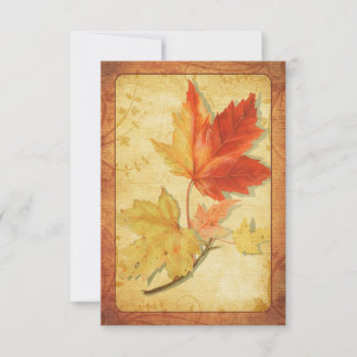 Tarjeta de Respuesta de Boda de Hojas de Otoño (Ta