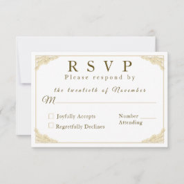 Tarjeta de respuesta de Boda de Invierno Católica