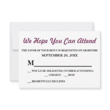 Tarjeta de respuesta de boda de jazmín púrpura acu