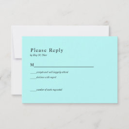 Tarjeta de respuesta de boda de las Luces del Nort