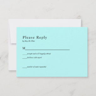 Tarjeta de respuesta de boda de las Luces del Nort