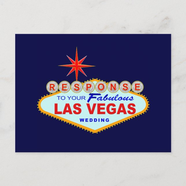 Tarjeta de respuesta de Boda de Las Vegas 1 (tarje (Anverso)