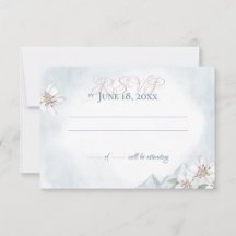 Tarjeta de respuesta de Boda de Laurel de Montaña