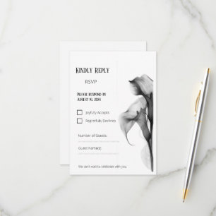 Tarjeta de Respuesta de Boda de Lirio de Calla en