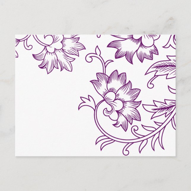 Tarjeta de respuesta de Boda de Moda Rústica (Anverso)