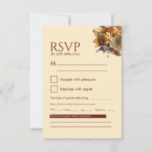 Tarjeta de Respuesta de Boda de Romance Clásico
