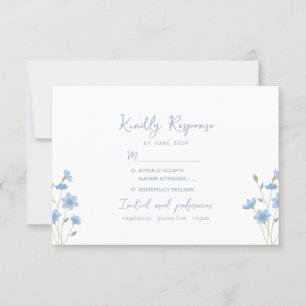 Tarjeta de respuesta de boda de vincapervinca de f