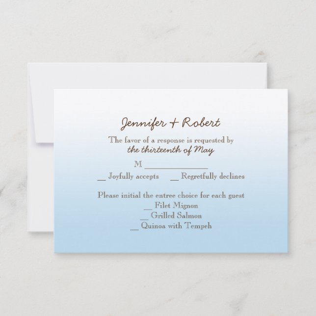 Tarjeta de respuesta de Boda de Zipline de Montaña (Anverso)