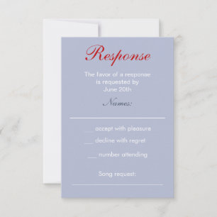 Tarjeta de respuesta de boda del 4 de julio Sparks