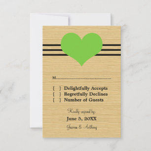 Tarjeta de respuesta de Boda del corazón del mod d