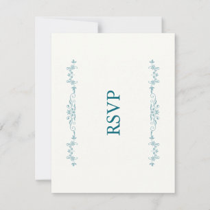 Tarjeta de respuesta de boda elegante