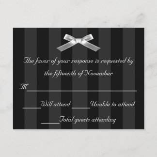 Tarjeta de respuesta de boda elegante
