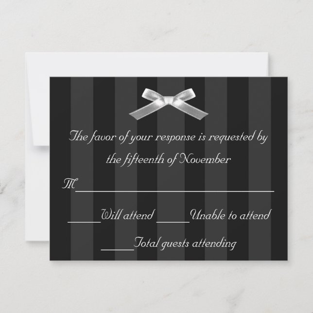 Tarjeta de respuesta de boda elegante (Anverso)
