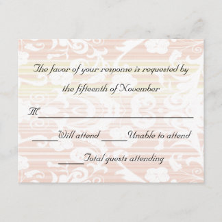 Tarjeta de respuesta de boda elegante