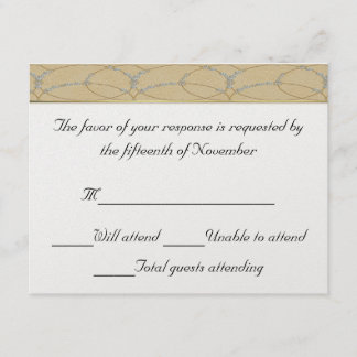 Tarjeta de respuesta de boda elegante