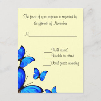 Tarjeta de respuesta de boda elegante
