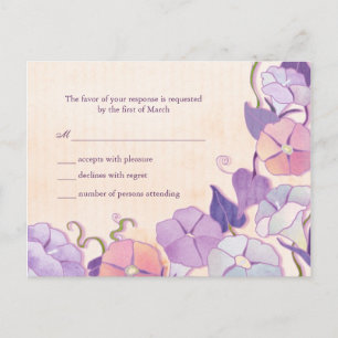 Tarjeta de respuesta de boda elegante