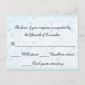 Tarjeta de respuesta de boda elegante