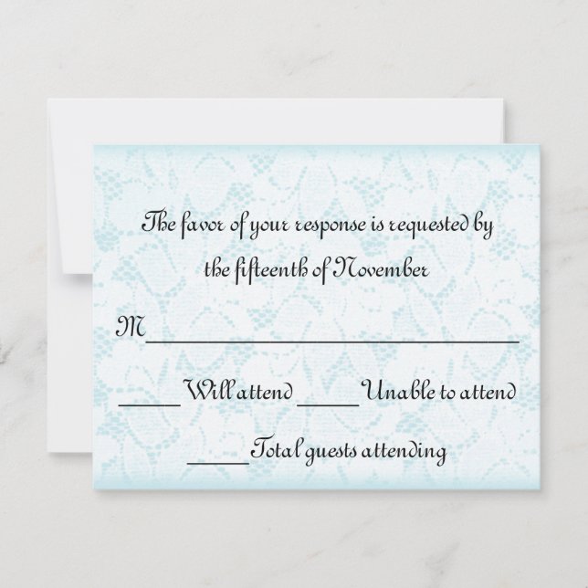 Tarjeta de respuesta de boda elegante (Anverso)