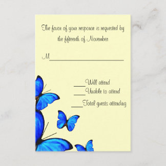 Tarjeta de respuesta de boda elegante