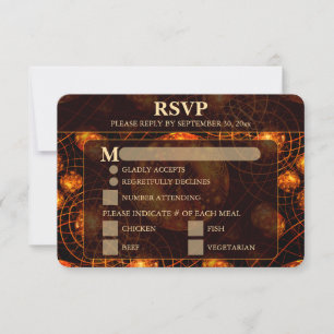 Tarjeta de respuesta de boda elegante clásica mode