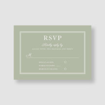 Tarjeta de respuesta de boda elegante formal moder
