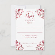 Tarjeta de respuesta de boda elegante | Nadine (Ro