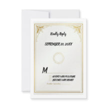 Tarjeta de respuesta de boda elegante Tarjeta de R
