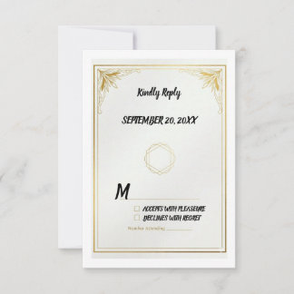 Tarjeta de respuesta de boda elegante Tarjeta de R