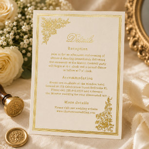 Tarjeta de respuesta de boda elegante vintage marf