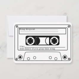 Tarjeta de respuesta de boda en cinta de música re
