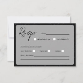 Tarjeta de Respuesta de Boda Escrito En Las Estrel