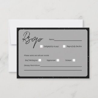 Tarjeta de Respuesta de Boda Escrito En Las Estrel