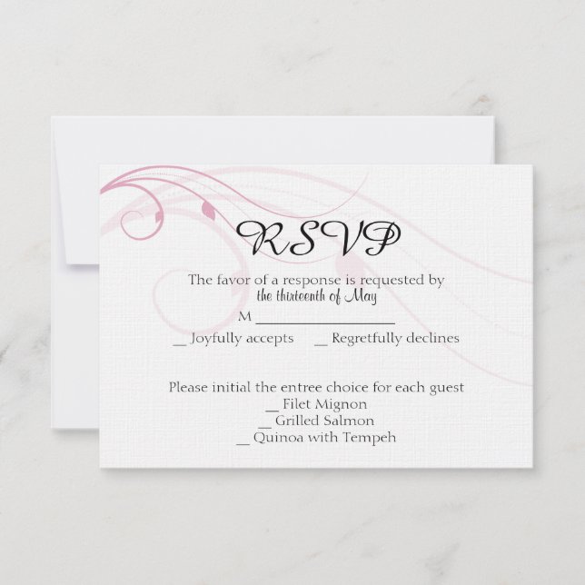 Tarjeta de respuesta de Boda familiar con mezcla (Anverso)