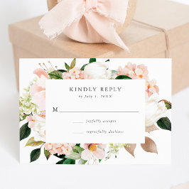 Tarjeta de respuesta de boda floral de primavera B