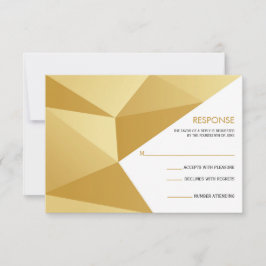 Tarjeta de respuesta de boda geométrica moderna en