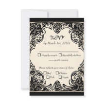 Tarjeta de respuesta de Boda gótica personalizable