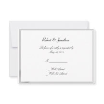 Tarjeta de respuesta de Boda Groom Elegance Groom